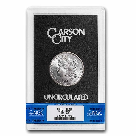 1881-CC Morgan Dollar MS-63 NGC (GSA) 1881-CC Morgan Dollar MS-63 NGC (GSA)