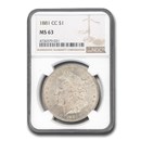 1881-CC Morgan Dollar MS-63 NGC