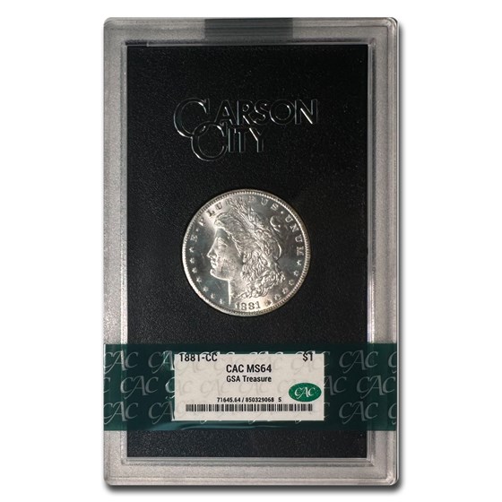 1881-CC Morgan Dollar MS-64 CACG (GSA) 1881-CC Morgan Dollar MS-64 CACG (GSA)
