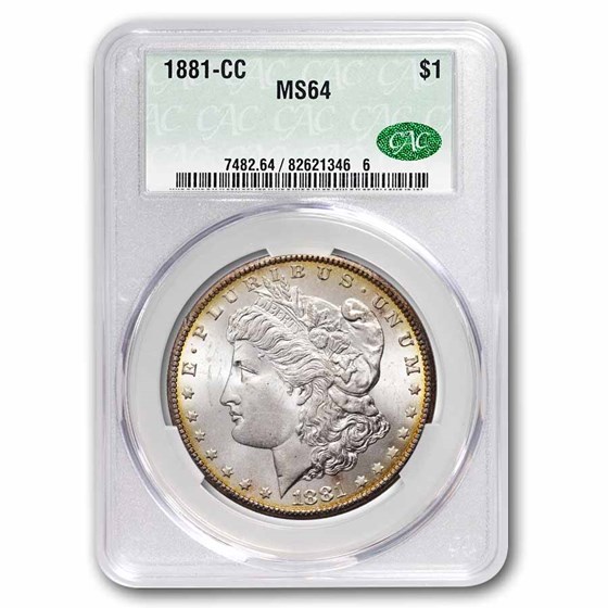 1881-CC Morgan Dollar MS-64 CACG (Toned)