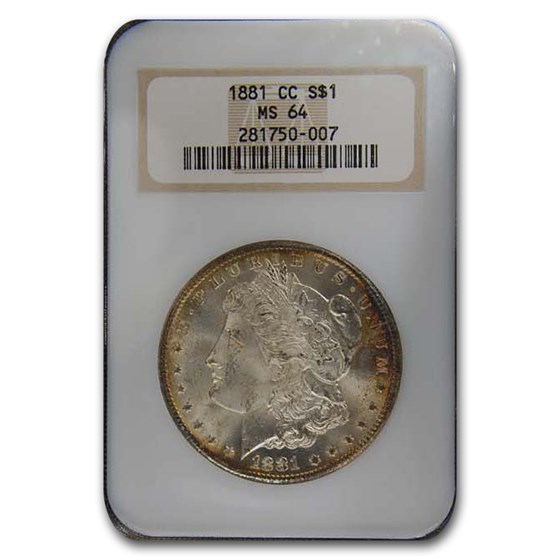 1881-CC Morgan Dollar MS-64 NGC (Toned) 1881-CC Morgan Dollar MS-64 NGC (Toned)
