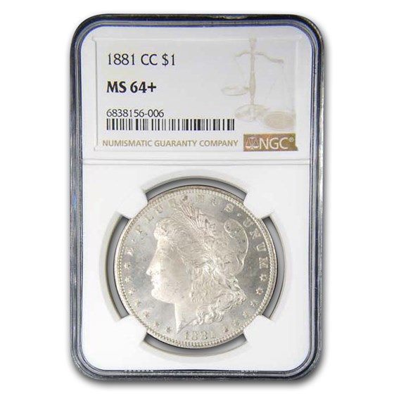 1881-CC Morgan Dollar MS-64+ NGC 1881-CC Morgan Dollar MS-64+ NGC