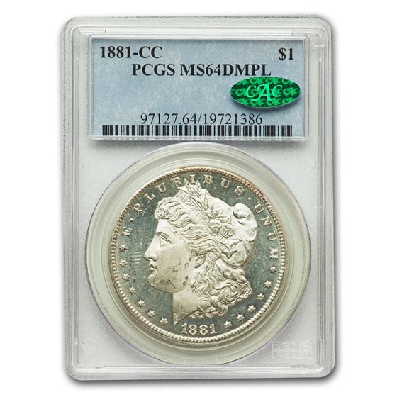 1881-CC Morgan Dollar MS-64 PCGS CAC (DMPL) 1881-CC Morgan Dollar MS-64 PCGS CAC (DMPL)