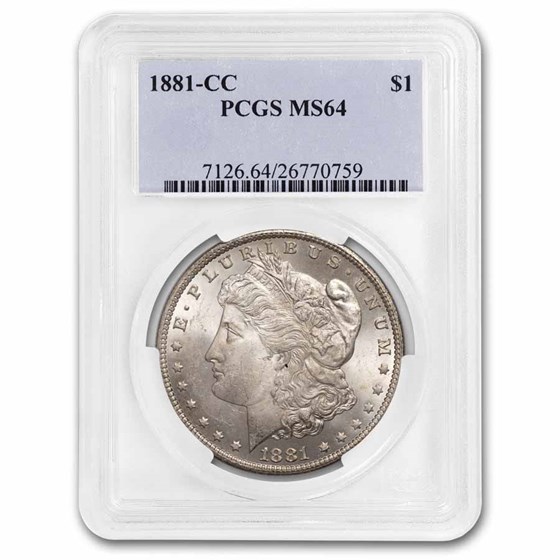 1881-CC Morgan Dollar MS-64 PCGS 1881-CC Morgan Dollar MS-64 PCGS