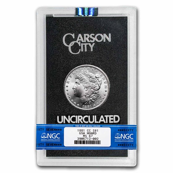 1881-CC Morgan Dollar MS-67 NGC (GSA) 1881-CC Morgan Dollar MS-67 NGC (GSA)