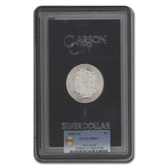 1881-CC Morgan Dollar MS-67 PCGS (GSA) 1881-CC Morgan Dollar MS-67 PCGS (GSA)