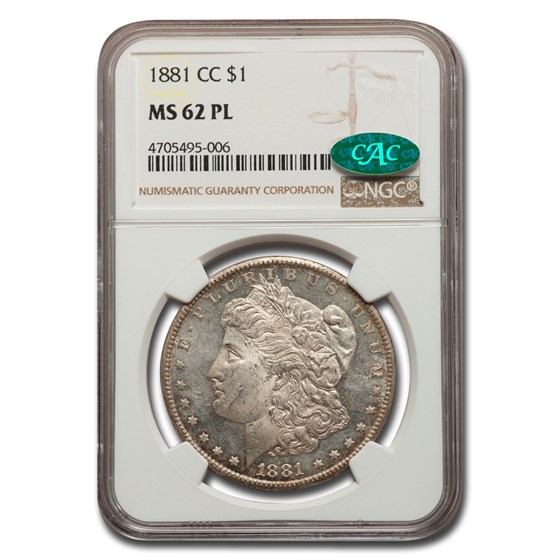 1881-CC Morgan Dollar PL MS-62 NGC CAC 1881-CC Morgan Dollar PL MS-62 NGC CAC