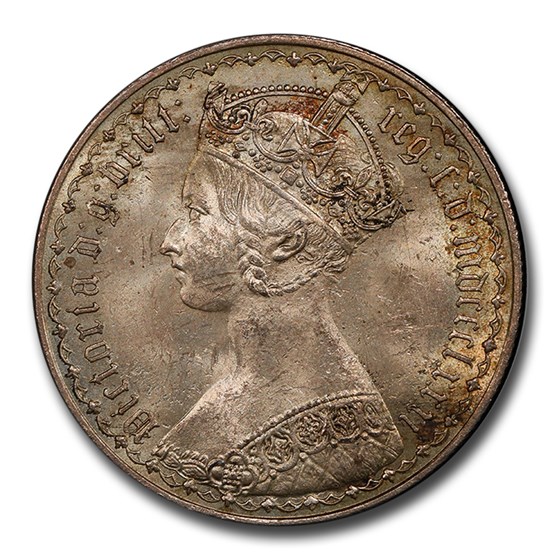 1881 Great Britain Silver Gothic Florin Victoria MS-64 PCGS 1881 Great Britain Silver Gothic Florin Victoria MS-64 PCGS