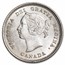 1881-H Canada Silver 5 Cents Victoria AU