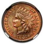 1881 Indian Head Cent MS-62 NGC (Red/Brown)