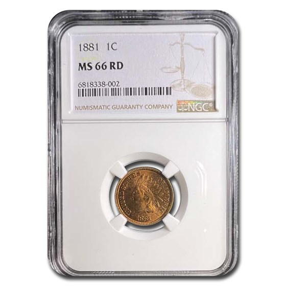 1881 Indian Head Cent MS-66 NGC (Red) 1881 Indian Head Cent MS-66 NGC (Red)