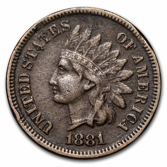 1881 Indian Head Cent VF (Cleaned, Corroded or Dmgd) 1881 Indian Head Cent VF (Cleaned, Corroded or Dmgd)