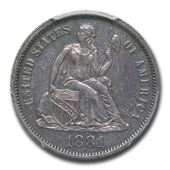 1881 Liberty Seated Dime PR-62 PCGS 1881 Liberty Seated Dime PR-62 PCGS