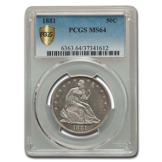1881 Liberty Seated Half Dollar MS-64 PCGS 1881 Liberty Seated Half Dollar MS-64 PCGS