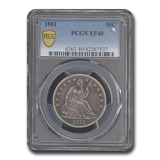 1881 Liberty Seated Half Dollar XF-40 PCGS 1881 Liberty Seated Half Dollar XF-40 PCGS