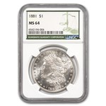 1881 Morgan Dollar MS-64 NGC (Green Label)