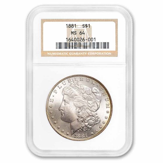1881 Morgan Dollar MS-64 NGC 1881 Morgan Dollar MS-64 NGC