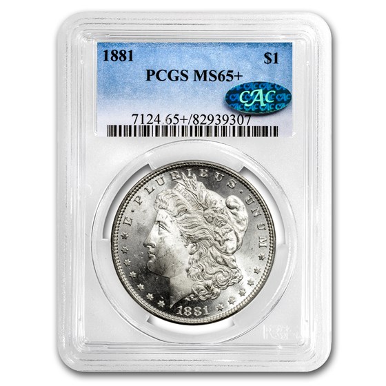 1881 Morgan Dollar MS-65+ CAC PCGS 1881 Morgan Dollar MS-65+ CAC PCGS