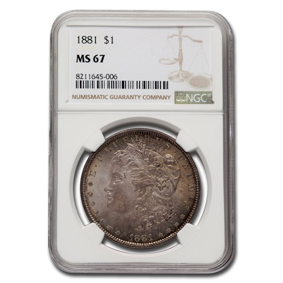1881 Morgan Dollar MS-67 NGC 1881 Morgan Dollar MS-67 NGC
