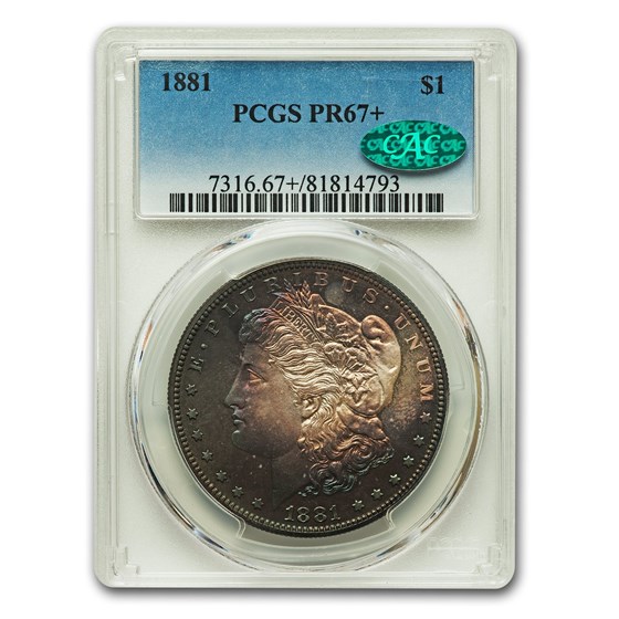 1881 Morgan Dollar PR-67+ PCGS CAC 1881 Morgan Dollar PR-67+ PCGS CAC