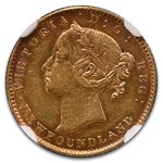 1881 Newfoundland Gold $2.00 AU-58 NGC