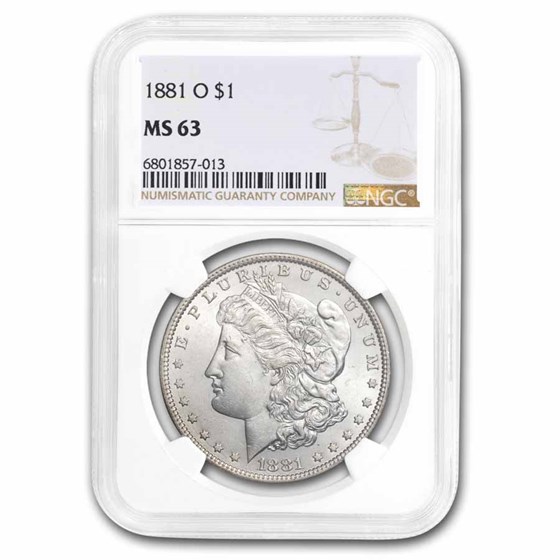 1881-O Morgan Dollar MS-63 NGC 1881-O Morgan Dollar MS-63 NGC