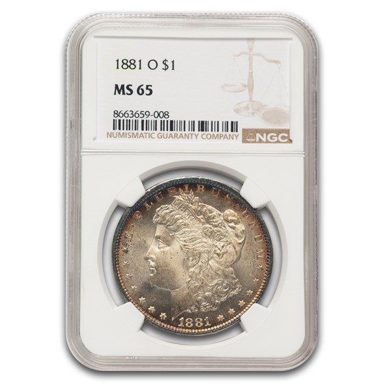 1881-O Morgan Dollar MS-65 NGC (Toned)