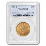 1881-S $10 Liberty Gold Eagle MS-62 PCGS