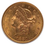 1881-S $20 Liberty Gold Double Eagle MS-61 NGC
