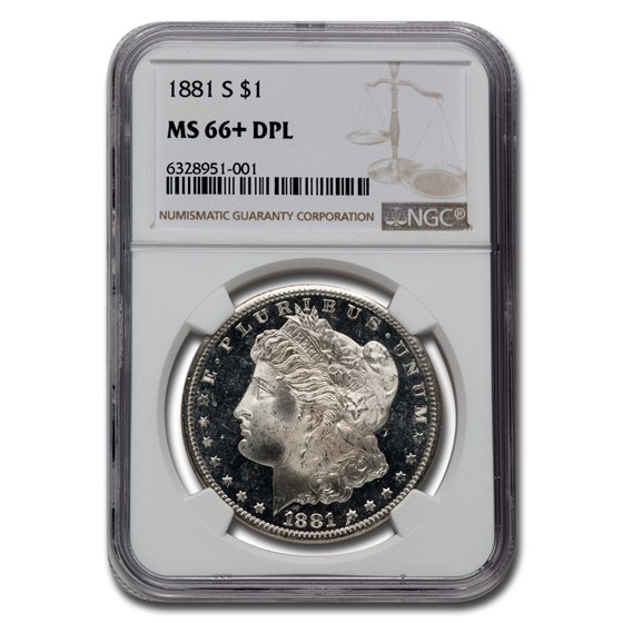 1881-S Morgan Dollar DPL MS-66+ NGC 1881-S Morgan Dollar DPL MS-66+ NGC