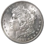 1881-S Morgan Dollar MS-62 NGC