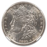 1881-S Morgan Dollar MS-63 NGC (Green Label)