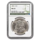 1881-S Morgan Dollar MS-63 NGC (Green Label)