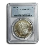 1881-S Morgan Dollar MS-64 DMPL PCGS