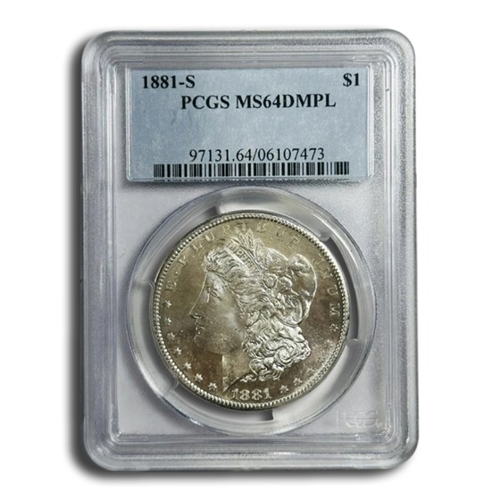 1881-S Morgan Dollar MS-64 DMPL PCGS