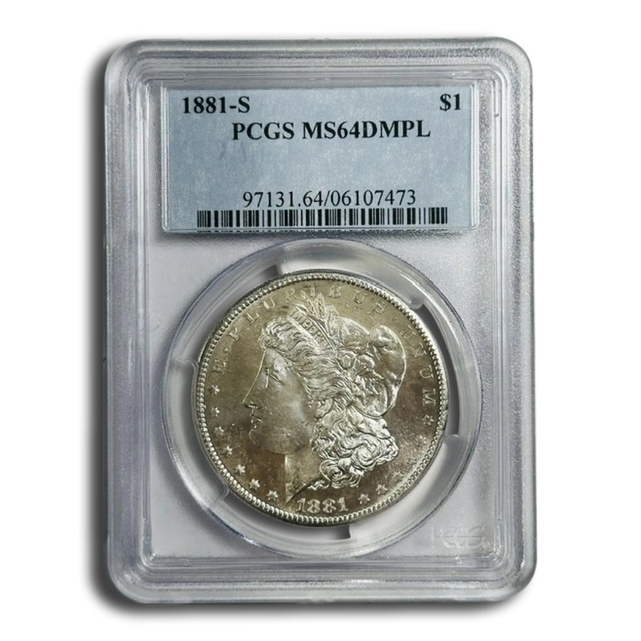 1881-S Morgan Dollar MS-64 DMPL PCGS