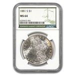 1881-S Morgan Dollar MS-64 NGC (Green Label)