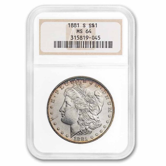 1881-S Morgan Dollar MS-64 NGC 1881-S Morgan Dollar MS-64 NGC