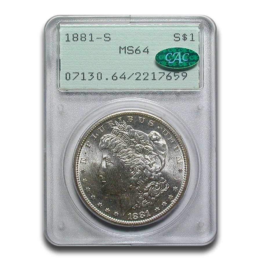 1881-S Morgan Dollar MS-64 PCGS CAC (Rattler)