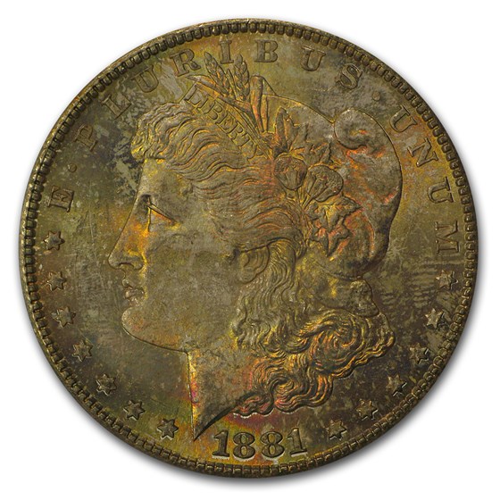 1881-S Morgan Dollar MS-64 PCGS (Pink Obv Toning) 1881-S Morgan Dollar MS-64 PCGS (Pink Obv Toning)