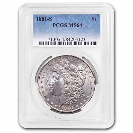Buy an 1881-S Morgan Dollar MS-64 PCGS Today | APMEX