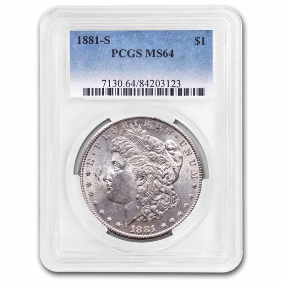 1881-S Morgan Dollar MS-64 PCGS 1881-S Morgan Dollar MS-64 PCGS