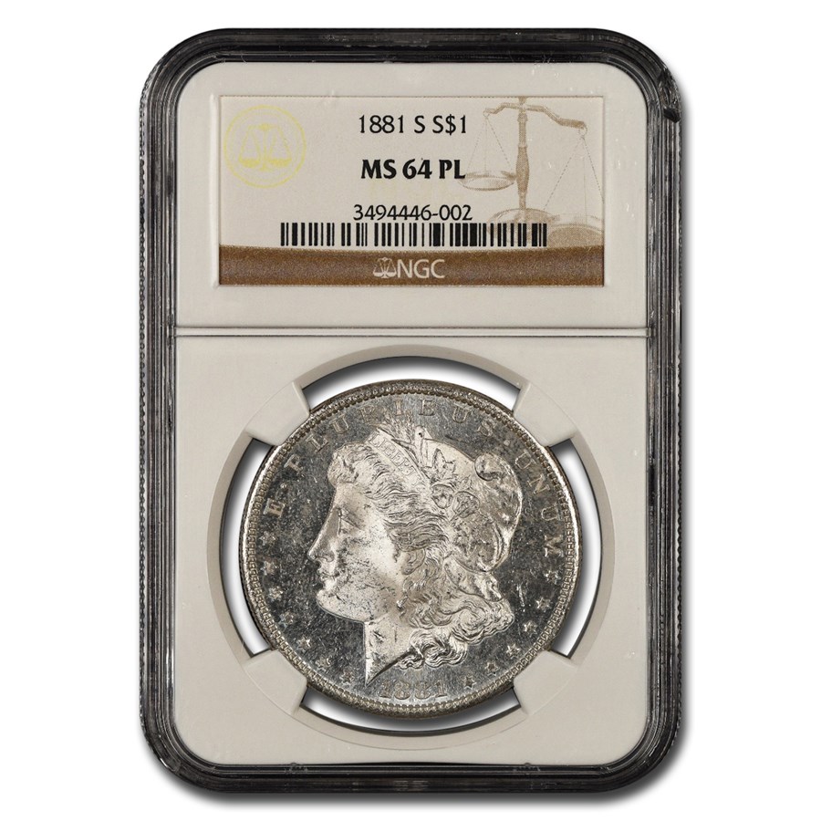 1881-S Morgan Dollar MS-64 PL NGC
