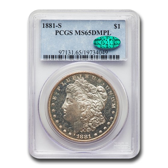 1881-S Morgan Dollar MS-65 DMPL PCGS CAC 1881-S Morgan Dollar MS-65 DMPL PCGS CAC
