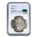 1881-S Morgan Dollar MS-65 NGC (CAC, Toned)
