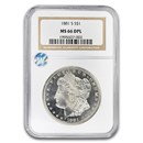 1881-S Morgan Dollar MS-66 DPL NGC