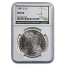 1881-S Morgan Dollar MS-66 NGC (Green Label)