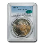 1881-S Morgan Dollar MS-66 PCGS (CAC, Orange, Green Obv)