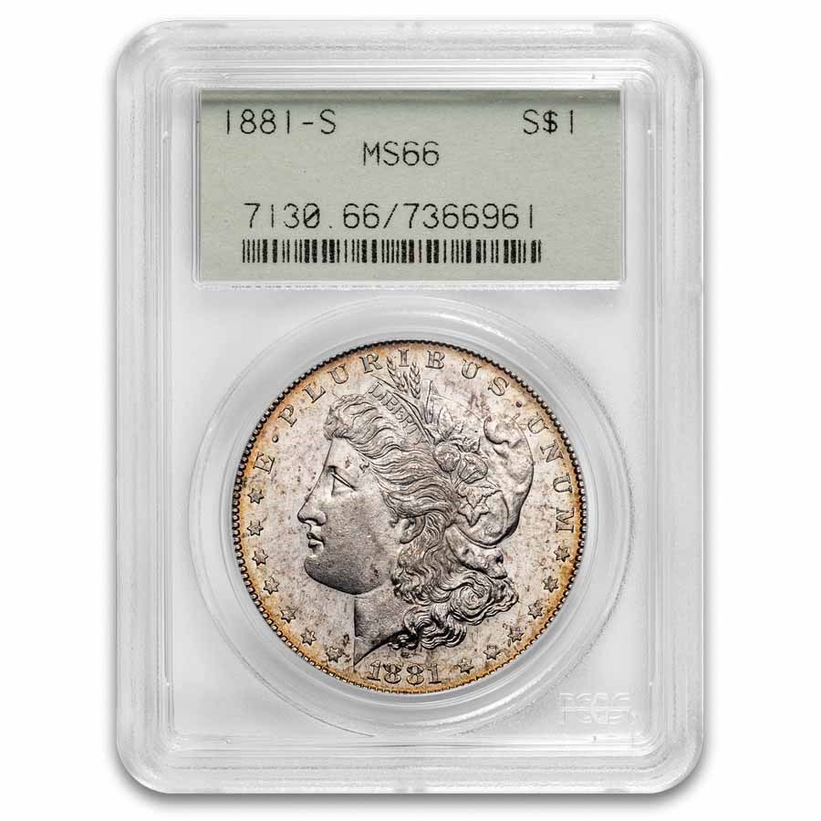 1881-S Morgan Dollar MS-66 PCGS Old Green Holder