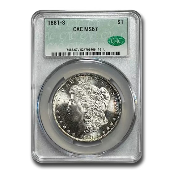 1881-S Morgan Dollar MS-67 CACG 1881-S Morgan Dollar MS-67 CACG